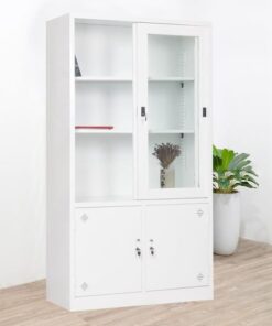 Alternative view of Tủ Sắt Kính Cường Lực Trượt 2 Cánh TSK-03T TS32080