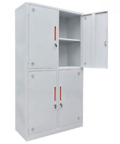 Alternative view of Tủ tài liệu sắt TL04B cao cấp, sơn tĩnh điện xám (W1000 x D450 x H1830mm) - TD32247