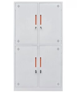 Tủ tài liệu sắt TL04B cao cấp, sơn tĩnh điện xám (W1000 x D450 x H1830mm) - TD32247