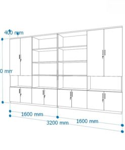 Tủ Tài Liệu Gỗ Công Nghiệp Cao Cấp ANETO OC32761 - Ảnh 4
