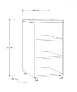 Tủ Di Động Gỗ Tối Hiện Đại TW32820 - Ảnh 4