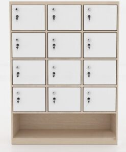 Tủ Locker Gỗ 12 Ngăn 3 Khoang TL32957
