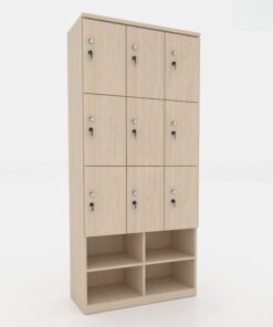Alternative view of Tủ Locker Gỗ Đa Năng 9 Cánh, 3 Khoang - TL32964