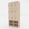 Tủ Locker Gỗ Đa Năng 9 Cánh, 3 Khoang - TL32964