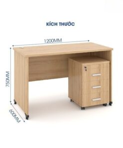 Bàn làm việc văn phòng 1m2 ANETO WK33484 - Ảnh 4