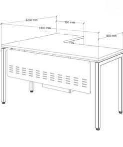 Bàn làm việc văn phòng hiện đại 1m4 WK33736 - Ảnh 9