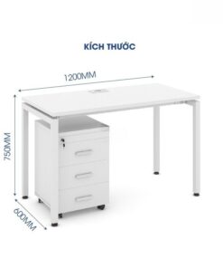 Bàn làm việc văn phòng 1m2 WK33800 - Ảnh 4