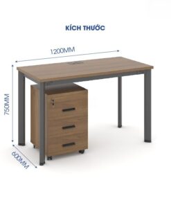 Bàn làm việc văn phòng 1m2 ANETO WK34130 - Ảnh 4