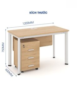 Bàn làm việc văn phòng 1m2 hiện đại ANETO WK34118 Bàn làm việc văn phòng 1m2 hiện đại ANETO WK34118 - Ảnh 5