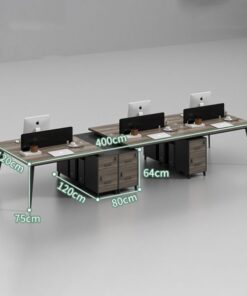 Alternative view of Cụm bàn làm việc 6 người cao cấp WC34432