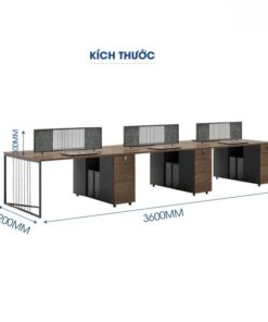 Module bàn làm việc 6 người 3m6 ANETO W634691 Module bàn làm việc 6 người 3m6 ANETO W634691 - Ảnh 5