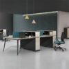 Cụm bàn làm việc 4 người sang trọng W434798