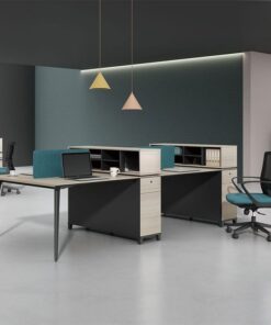 Cụm bàn làm việc 4 người sang trọng W434798