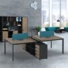 Cụm bàn làm việc 4 người thông minh W434782