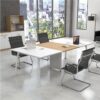Bàn họp hiện đại 2m4 khung thép MT35231
