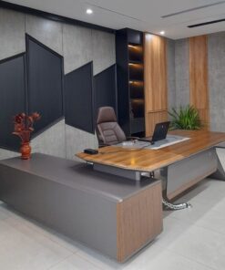 Alternative view of Bàn giám đốc 2m6 nhập khẩu chân sắt ANETO MS36150