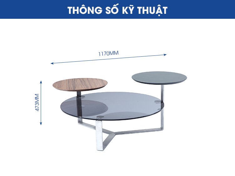 Bàn trà Skyline GT29754 aneto.vn - Nội Thất Văn Phòng