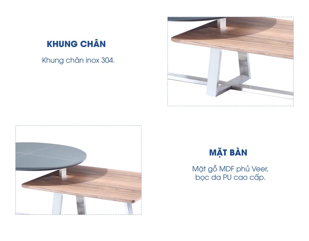 Bàn trà hiện đại Sài Gòn T-81 - GT29760 aneto.vn - Nội Thất Văn Phòng