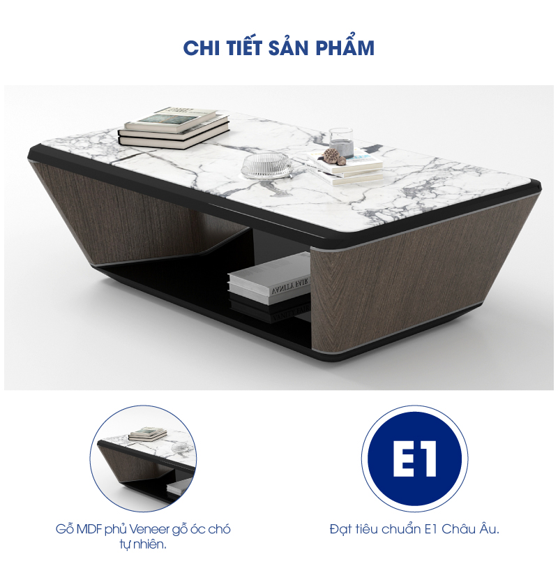 Bàn trà veneer MDF 1500x800mm Sài Gòn (SKU: GT29783) aneto.vn - Nội Thất Văn Phòng
