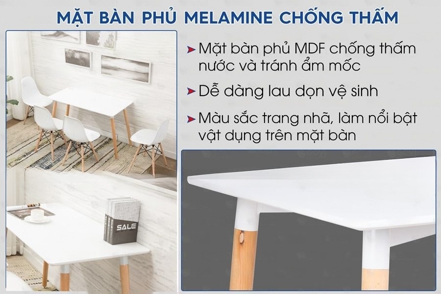 Bàn cà phê Eames Hiện đại Dài 120cm Rộng 80cm - SKU: BB30487 aneto.vn - Nội Thất Văn Phòng