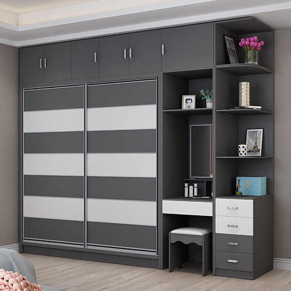 Tủ quần áo lùa hai cánh xám trắng SKU: WA29624 aneto.vn - Nội Thất Văn Phòng
