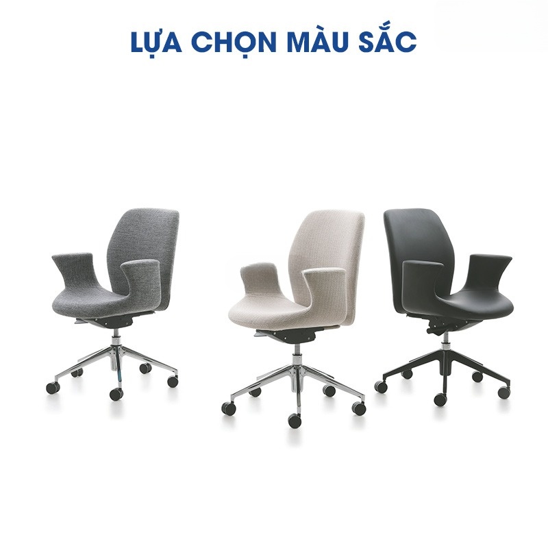 Ghế phòng chờ bọc nhung chân xoay WS30894 aneto.vn - Nội Thất Văn Phòng