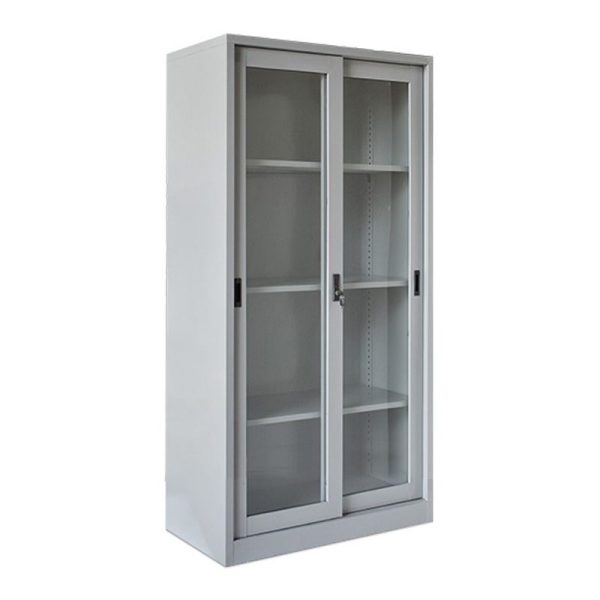 Tủ sắt văn phòng 2 cánh kính lùa TS32084 - TS32084 aneto.vn - Nội Thất Văn Phòng