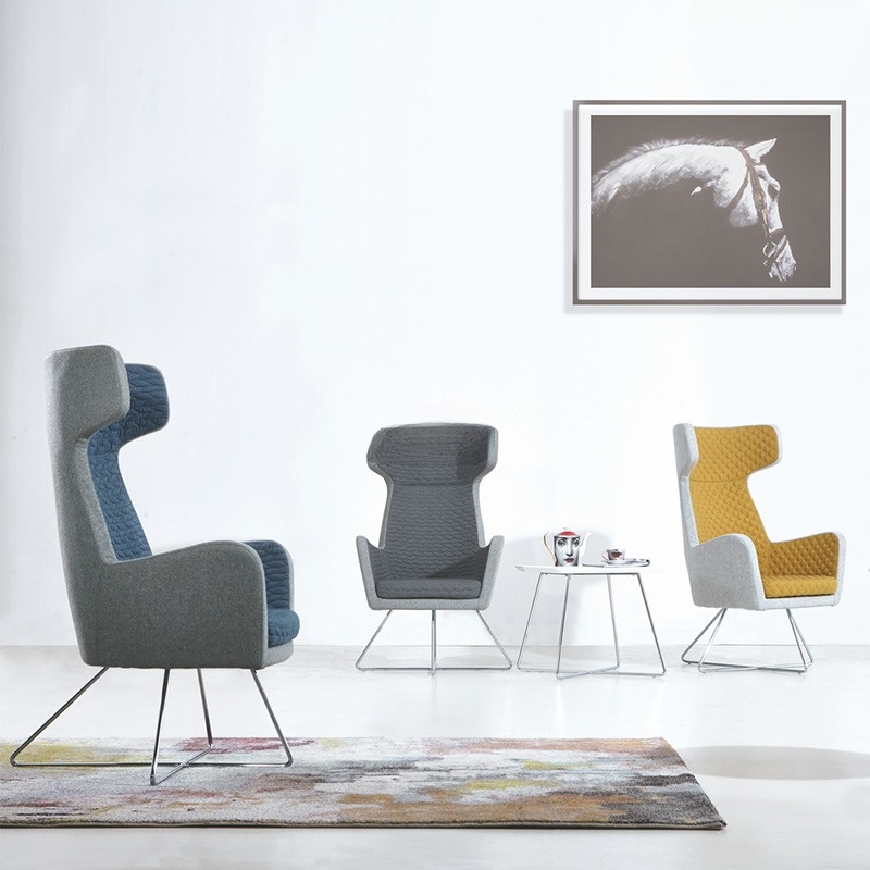Ghế Armchair bọc nhung sang trọng cao cấp AC31774 aneto.vn - Nội Thất Văn Phòng