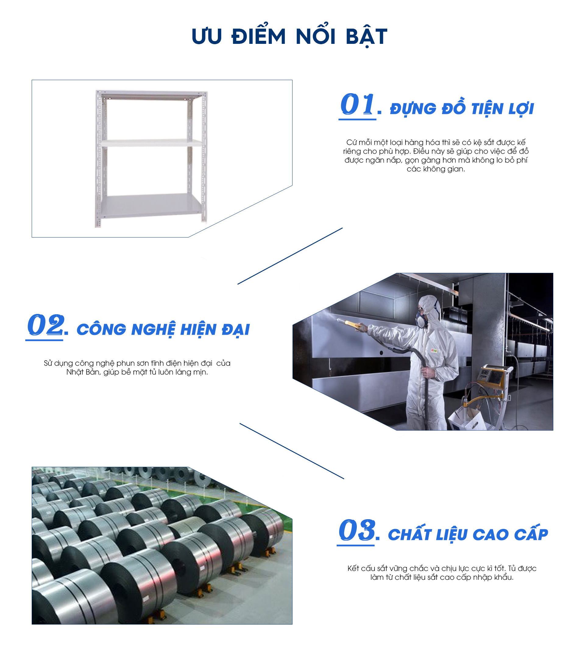 Giá kệ sắt sơn tĩnh điện 5 tầng VL32024 aneto.vn - Nội Thất Văn Phòng