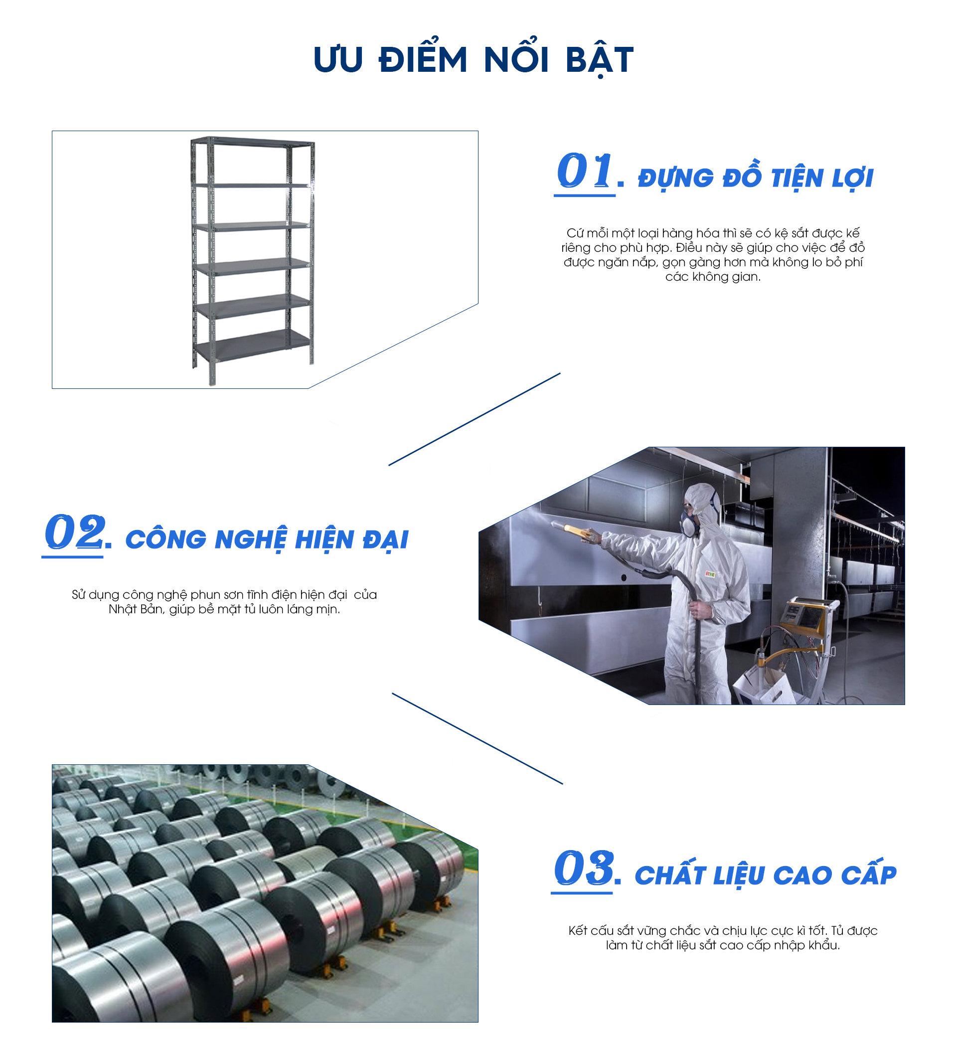Kệ Sắt Sơn Tĩnh Điện 6 Tầng Cao Cấp - VL32022 aneto.vn - Nội Thất Văn Phòng
