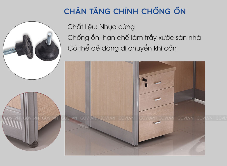 Vách ngăn gỗ kính OP32010 aneto.vn - Nội Thất Văn Phòng