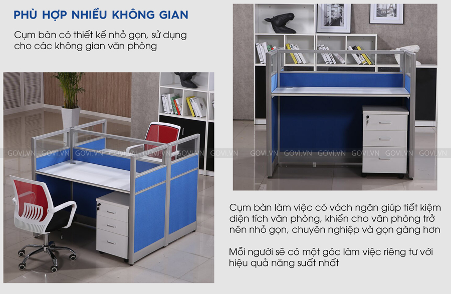 Vách ngăn gỗ kính cao cấp OP32004 aneto.vn - Nội Thất Văn Phòng