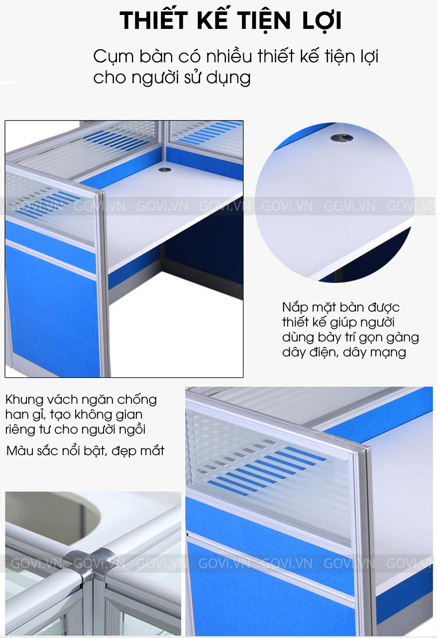 Vách ngăn gỗ kính cao cấp OP32004 aneto.vn - Nội Thất Văn Phòng