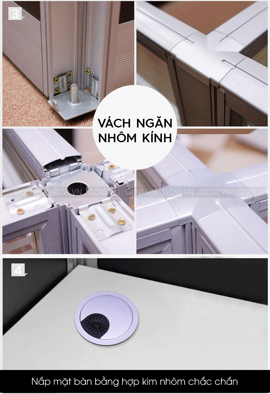 Vách ngăn phòng kính cao cấp hiện đại OP32000 aneto.vn - Nội Thất Văn Phòng