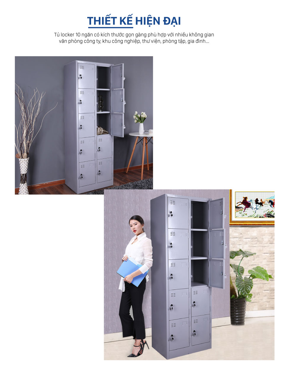 Tủ Sắt 10 Ngăn TM32161 aneto.vn - Nội Thất Văn Phòng