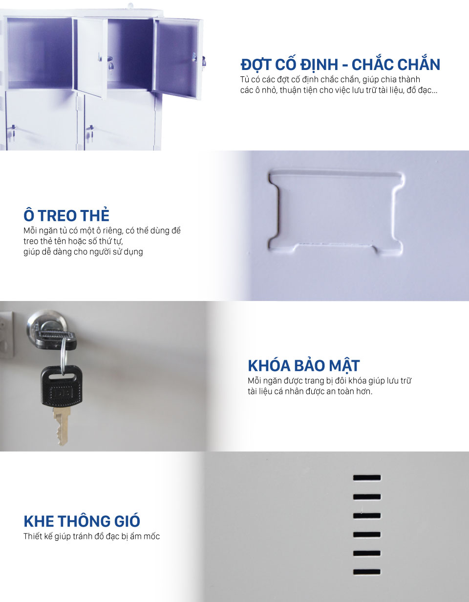 Tủ Sắt 10 Ngăn TM32161 aneto.vn - Nội Thất Văn Phòng