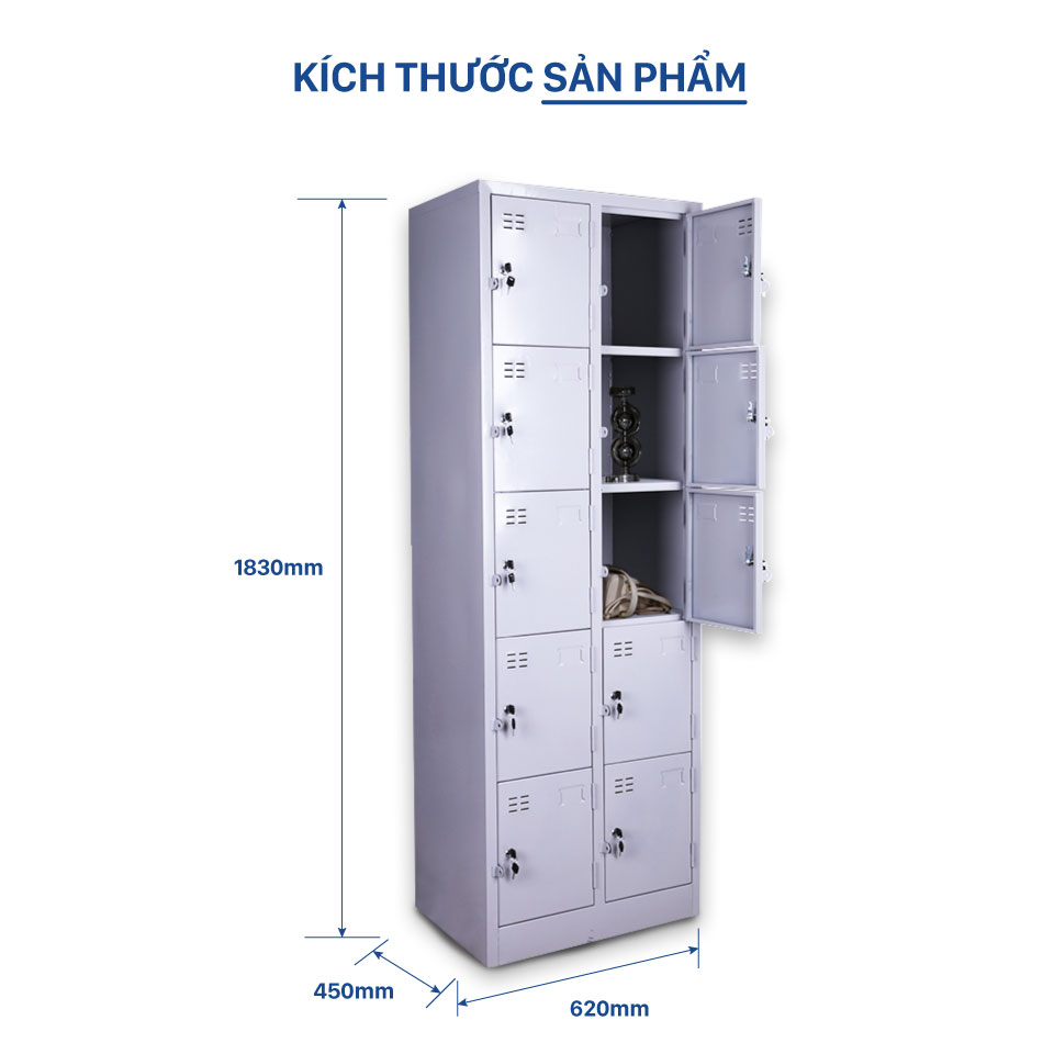 Tủ Sắt 10 Ngăn TM32161 aneto.vn - Nội Thất Văn Phòng