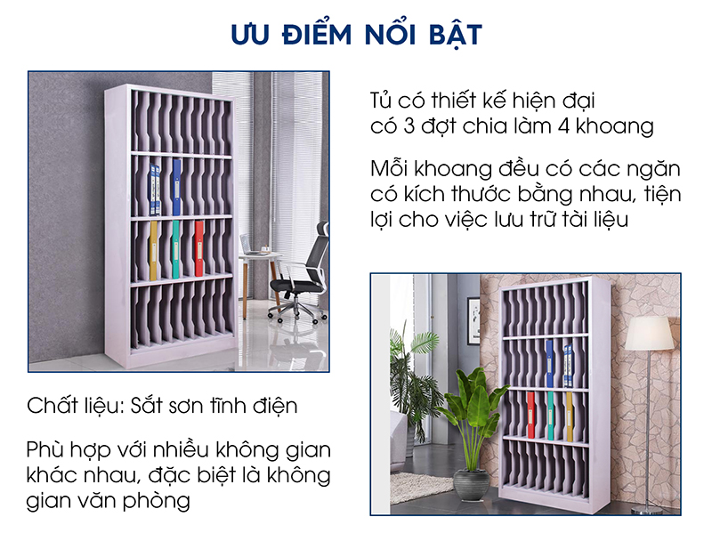 Tủ Hồ Sơ Sắt Sơn Tĩnh Điện Cao Cấp GS3 TD32300 aneto.vn - Nội Thất Văn Phòng