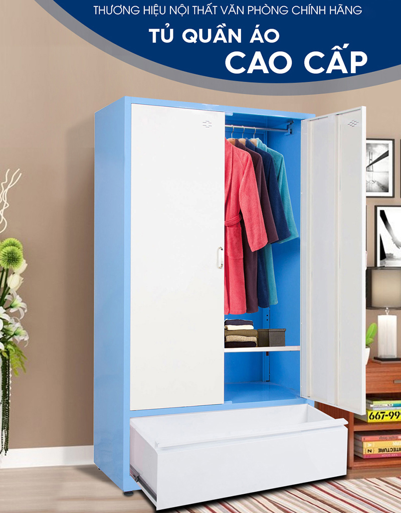 Tủ Sắt Đựng Quần Áo Cao Cấp 1830mm (TC32349) aneto.vn - Nội Thất Văn Phòng