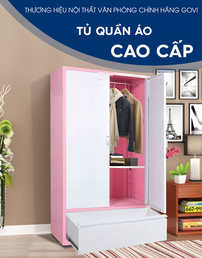 Tủ Quần Áo Sắt Sơn Tĩnh Điện Nội Thất Sài Gòn TC32347 aneto.vn - Nội Thất Văn Phòng