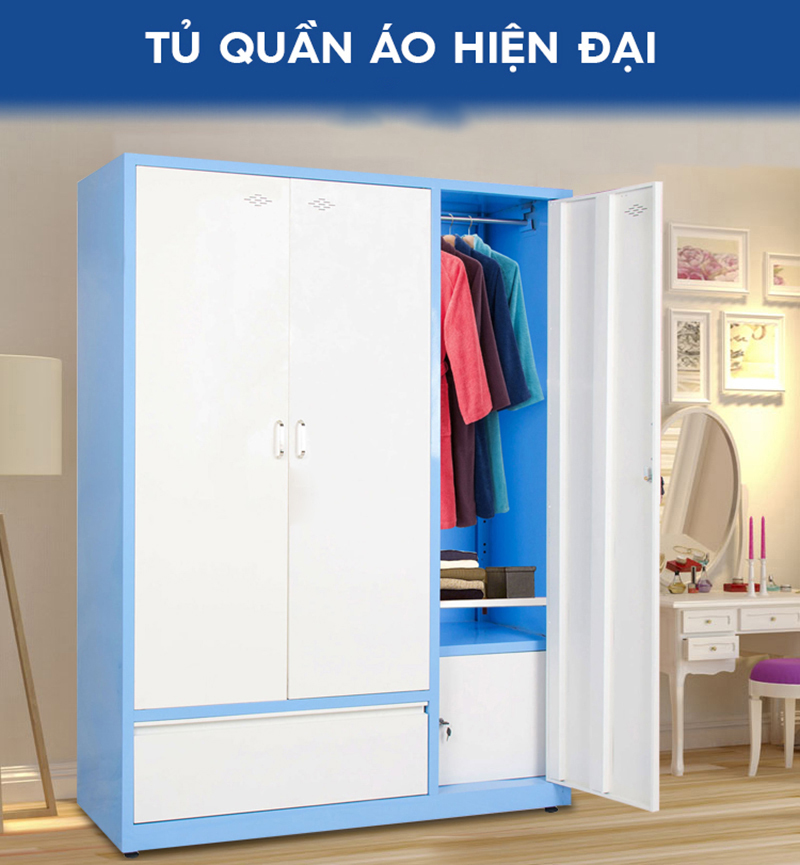Tủ Quần Áo Sắt Son Tĩnh Điện TC32330 aneto.vn - Nội Thất Văn Phòng