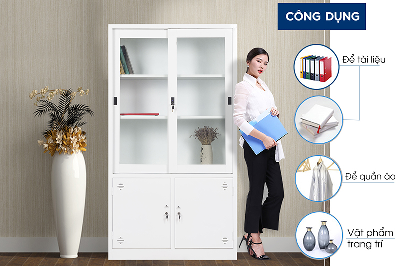 Tủ Sắt Tài Liệu Cánh Lùa Đa Năng TD32308 aneto.vn - Nội Thất Văn Phòng