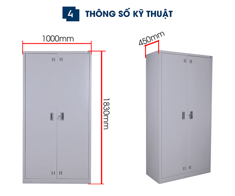 Tủ tài liệu thép 2 cánh chắc chắn (TD32285) aneto.vn - Nội Thất Văn Phòng