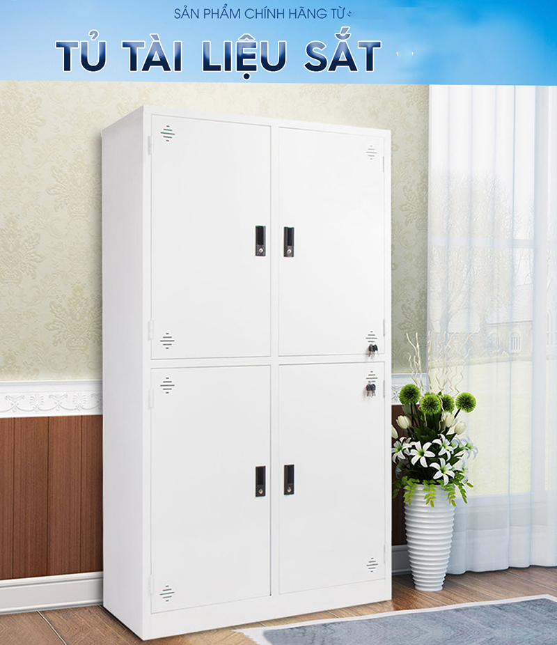 Tủ tài liệu sắt 4 cánh SKU TD32270 TL04-T cao cấp aneto.vn - Nội Thất Văn Phòng