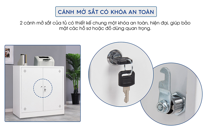 Tủ tài liệu sắt hai cánh nhỏ gọn - TD32264 aneto.vn - Nội Thất Văn Phòng