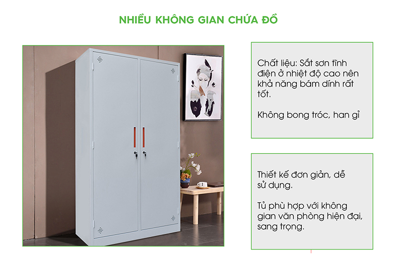 Tủ Sắt Văn Phòng Cao Cấp 4 Ngăn Sơn Tĩnh Điện TD32254 aneto.vn - Nội Thất Văn Phòng