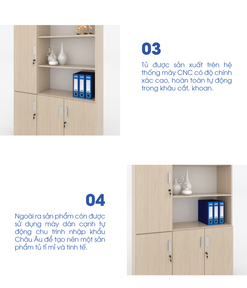 Tủ tài liệu gỗ MDF cao cấp Classic CL200 aneto.vn - Nội Thất Văn Phòng