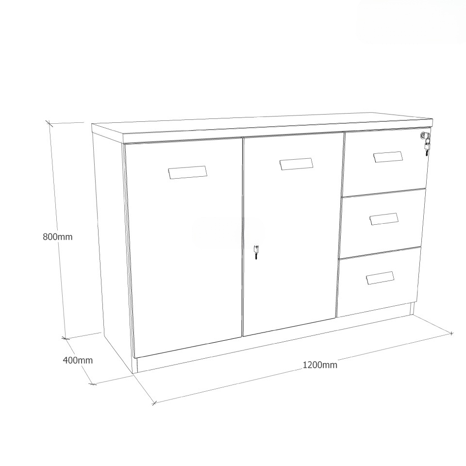 Tủ Hồ Sơ Melamine Cao Cấp CL80-03T aneto.vn - Nội Thất Văn Phòng