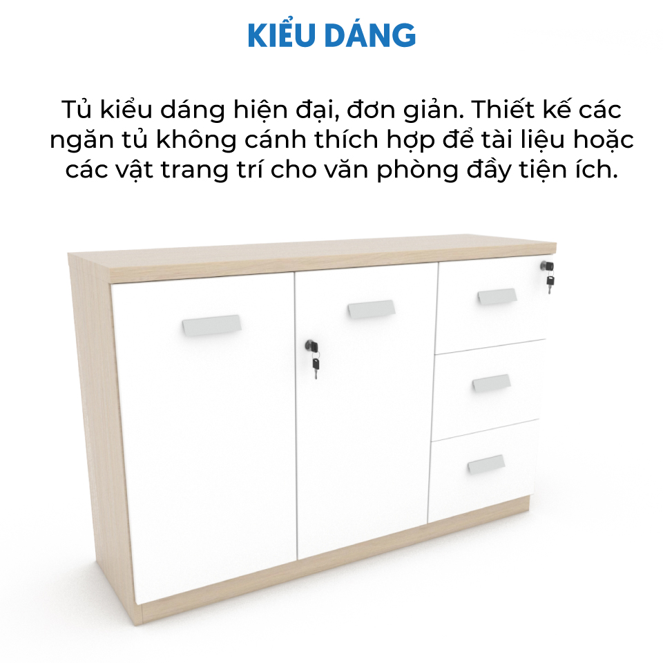 Tủ Hồ Sơ Melamine Cao Cấp CL80-03T aneto.vn - Nội Thất Văn Phòng