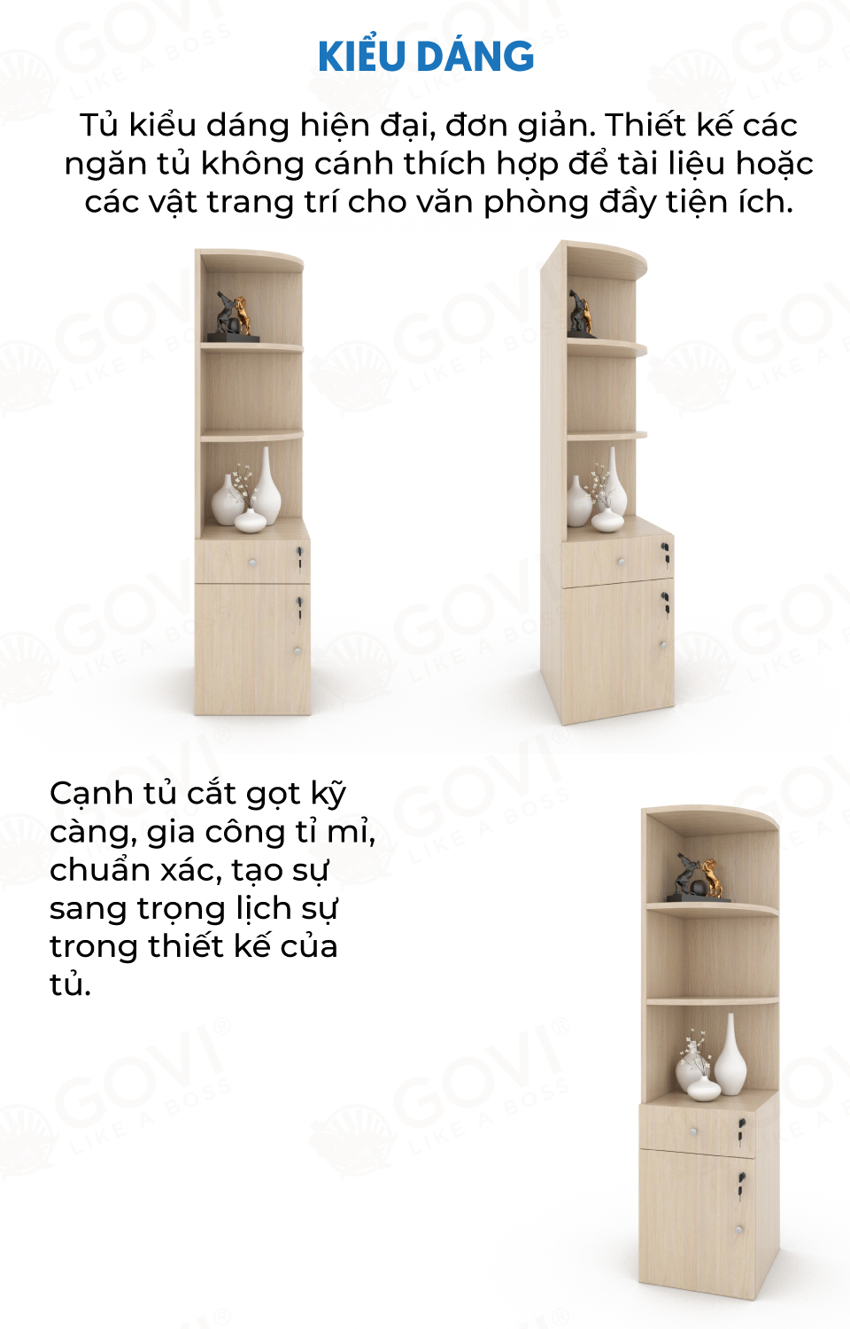 Tủ tài liệu góc hiện đại Sài Gòn TW32538 aneto.vn - Nội Thất Văn Phòng